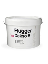 Flugger Dekso 5 акриловая краска, обеспечивающая матовое покрытие с отличными моющими свойствами.